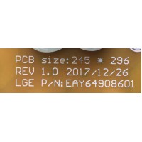 KIT DE TARJETAS PARA TV LG / MAIN EBT66197503 / EAX68253605 / DAEBT000-0134 / T-CON 44-9771511O / C-PCB_HV750QUB-N9D / 47-6021199 / FUENTE EAY64908601 / LGP75T-18U1 / 64908601 / PANEL NC750DQE-ABGR3 / MODELO  75UN7070PUC